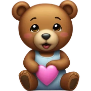 The teddy bear sends an air kiss  sticker