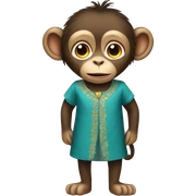Monkey wearing a dress sticker