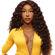 dark-skinned beauty in jewelry sticker