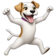 dancing dog sticker