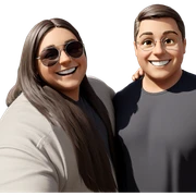 boys with sunglasses and smiles sticker