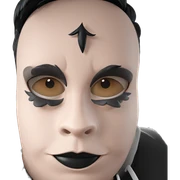 smiling boy with black lips sticker