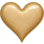 Beige glitter heart sticker