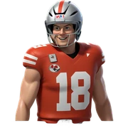 athlete in helmet gear sticker