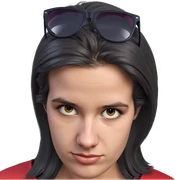 girl in sunglasses portrait sticker