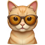 Cat with sunglasses sticker