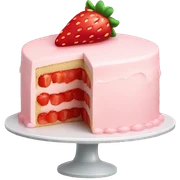 strawberry cake sticker