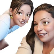 smiling girl with earrings sticker