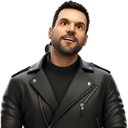 stylish man in leather jacket sticker