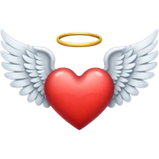 heart with angel wings sticker
