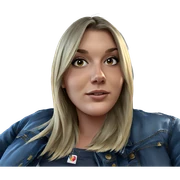 blonde girl in denim jacket sticker