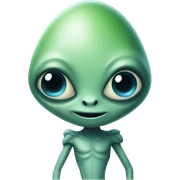 a fairytale alien sticker