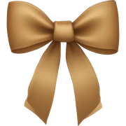 Light Brown bow  sticker
