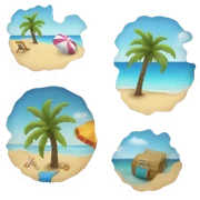 Beach sticker