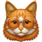 Cat with sunglasses sticker