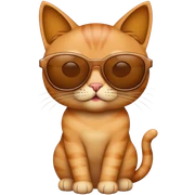 Cat with sunglasses sticker