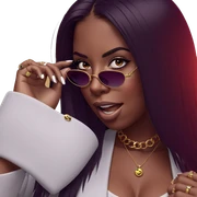 girl with sunglasses and jewelry sticker