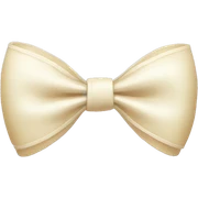 Cream bow sticker