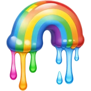 Melting rainbow sticker