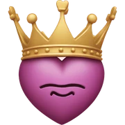 Heart with crown  sticker