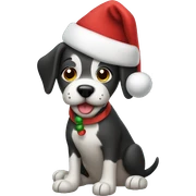 Christmas dog sticker