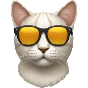Cat with sunglasses sticker