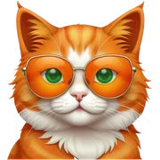 Cat with sunglasses sticker