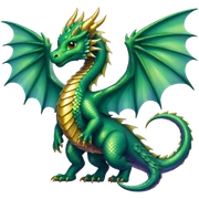 Dragon with angel wings sticker