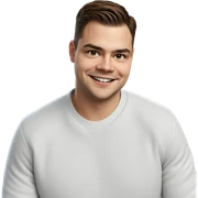 smiling boy in white sweater sticker