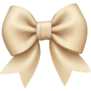 light beige bow sticker