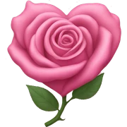 Rose pink heart sticker