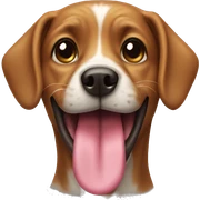 Dog with tongue  sticker