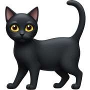 black cat, yellow eyes sticker