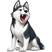 Husky howling sticker