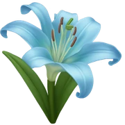 Light blue lily sticker