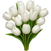 white tulip bouquet sticker