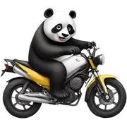 Panda on a bike sticker