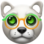 Fais moi des animaux avec des yeux globuleux vert fluo qui brille  sticker