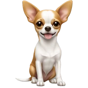 Dog chihuahua white and ginger sticker