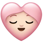 Baby pink heart sticker