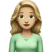 girl with light brown hair and green eyes sticker