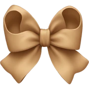 Light brown bow sticker