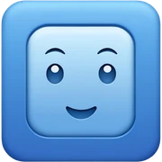 A square sticker