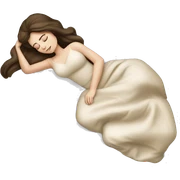 sleeping beauty brunette white girl with a silk pillow sticker