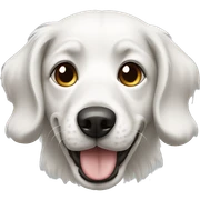 Dog white sticker