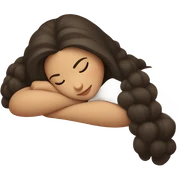 Brunette girl sleeping sticker