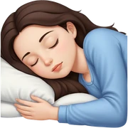 Brunette girl sleepin sticker