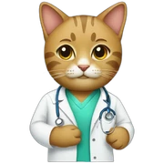 Cat doctor sticker