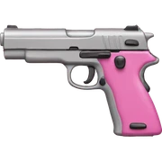 pink gun  sticker