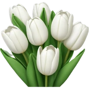 White tulips sticker